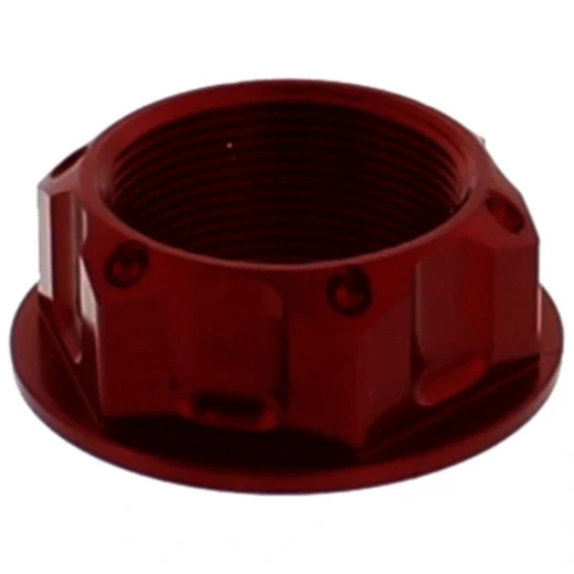 Mutter Lenkkopf JMP Bolt M24X1MM Alu rot passend für: Honda CB, VT, CBR