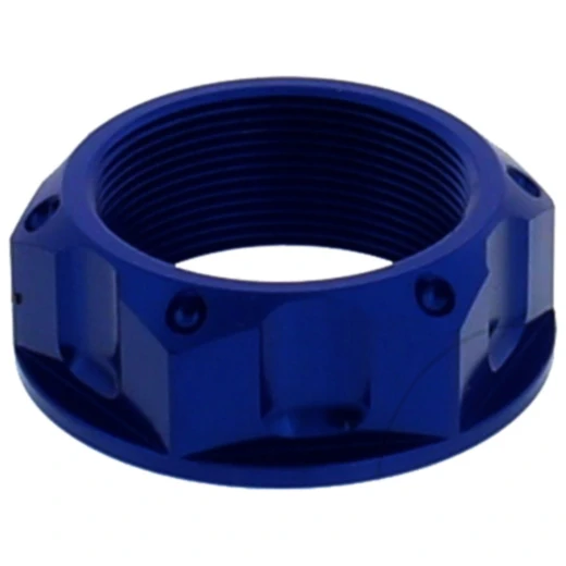 Mutter Lenkkopf JMP Bolt M28X1MM Alu blau passend für: Kawasaki ZX - 10R, ZX - 6R, Z H2