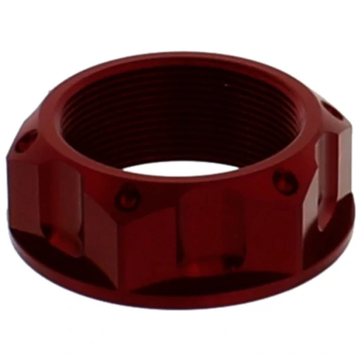 Mutter Lenkkopf JMP Bolt M28X1MM Alu rot passend für: Kawasaki ZX - 10R, ZX - 6R, Z H2