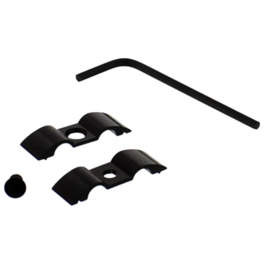 Bremsschlauch Halter - JMP 7 mm 2-fach Alu schwarz