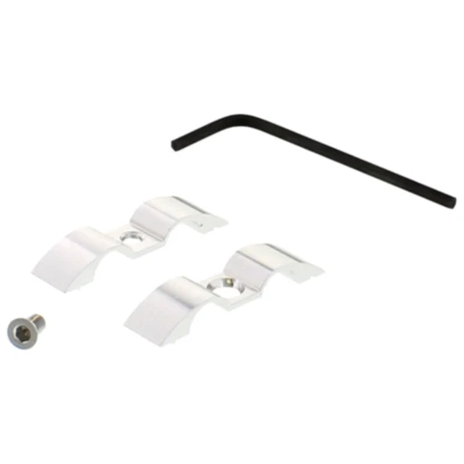 Bremsschlauch Halter 7 mm 2-fach Aluminium silber