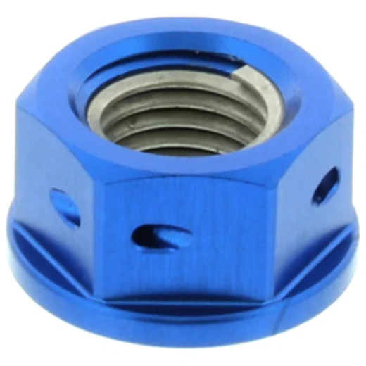 Mutter Kettenrad JMP Bolt M10 x 1. 25 mm Alu Racing blau passend für: Kawasaki Z, Ninja, ZZR