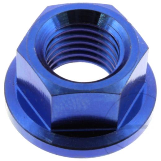 Mutter Kettenrad JMP Bolt M10 x 1. 25 mm Titan blau passend für: Kawasaki Z, Ninja, ZZR