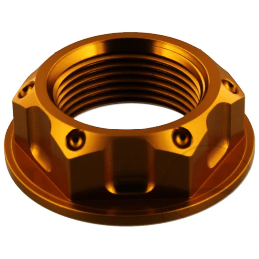 Mutter Lenkkopf JMP Bolt M24X1. 5 mm Alu gold passend für: Honda CRF, CB, XR