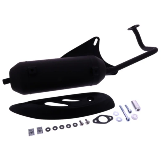 Schalldämpfer Silent Pro TECNIGAS Black Edition passend für: Baotian BT49QT - 7A1, BT49QT - 10, BT49QT - 12A1