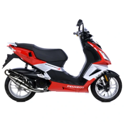 Schalldämpfer Handmade TT Leovince black passend für: Peugeot Jet Force, Speedfight, Ludix