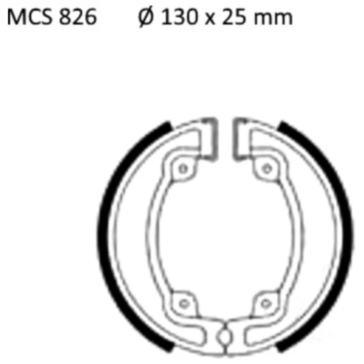 Bremsbacken mit Feder TRW passend für: Kymco People, Super 8, Movie