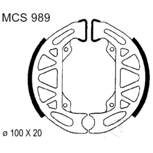 Bremsbacken mit Feder TRW passend für: Piaggio Free, Sfera, TPH, Mash Bibob