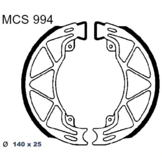Bremsbacken mit Feder TRW Alternative: 7329097 passend für: Vespa Primavera, Sprint, Elettrica