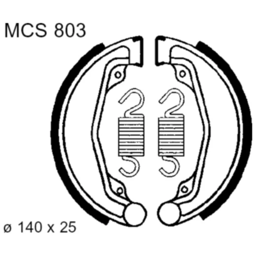 Bremsbacken mit Feder TRW Alternative: 7325970 passend für: Honda CM, XL, CL