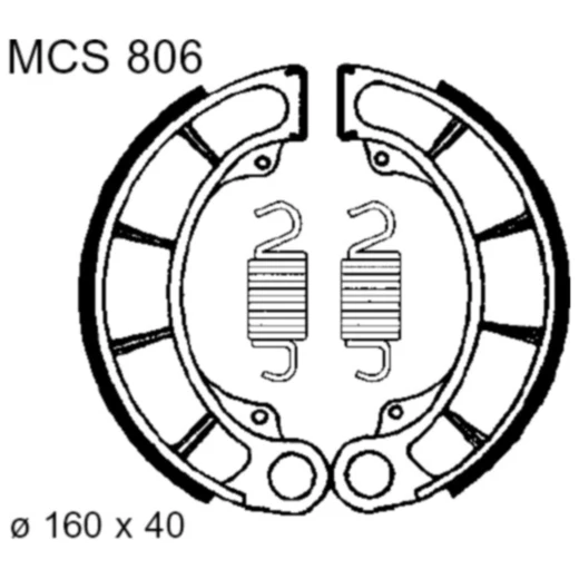 Bremsbacken mit Feder TRW Alternative: 7325988 passend für: Honda VT, CX, CB, GL
