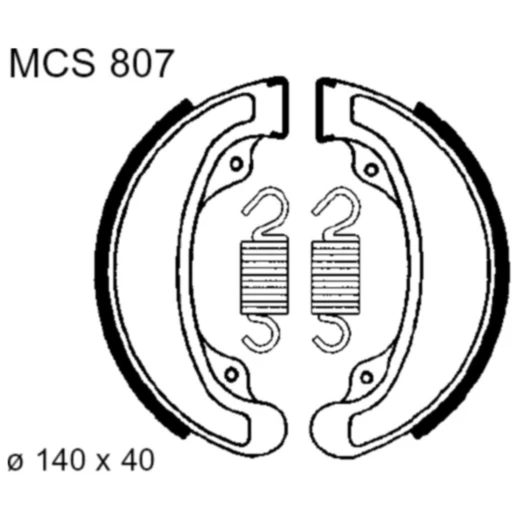 Bremsbacken mit Feder TRW Alternative: 7325947 passend für: Honda CB, VT, CM
