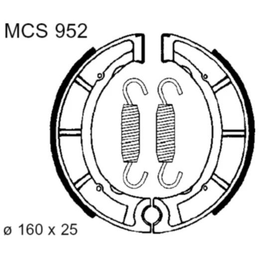 Bremsbacken mit Feder TRW Alternative: 7321284 passend für: Yamaha YFM