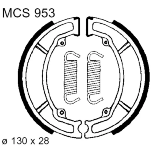 Bremsbacken mit Feder TRW Alternative: 7328206 passend für: Benzhou YY125T, YY125T - 10, YY125T - 19