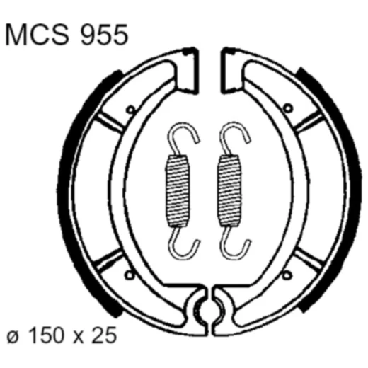 Bremsbacken mit Feder TRW Alternative: 7328222 passend für: Yamaha XC