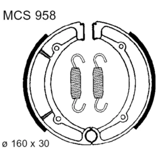 Bremsbacken mit Feder TRW Alternative: 7326945 passend für: Keeway Superlight