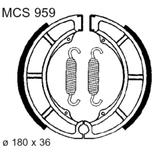 Bremsbacken mit Feder TRW Alternative: 7370893 passend für: Suzuki LT - F, LT - A