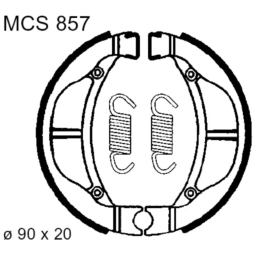 Bremsbacken mit Feder TRW Alternative: 7378532 passend für: Kawasaki KLX, KX