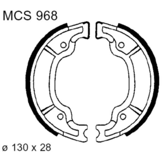Bremsbacken mit Feder TRW Alternative: 7376643 passend für: Yamaha YFM, XC, DT