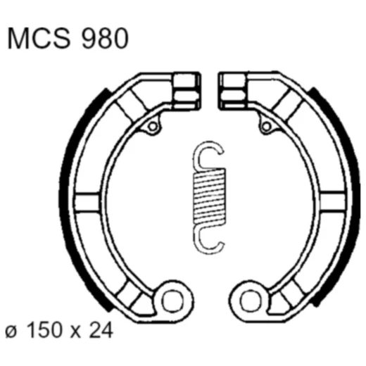 Bremsbacken mit Feder TRW Alternative: 7328354 passend für: Vespa PX, PK, P, V