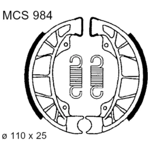 Bremsbacken mit Feder TRW Alternative: 7378615 passend für: Piaggio Zip, NRG, TPH