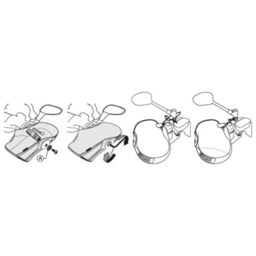 Lenkerstulpen schwarz Shad Lenkermontage passend für: Honda CB,