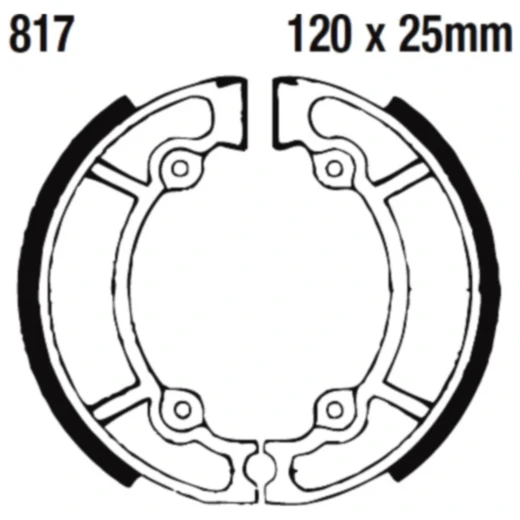 Bremsbacken mit Feder EBC passend für: Aprilia Habana, Habana/Mojito