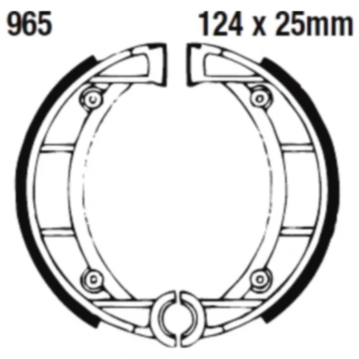 Bremsbacken mit Feder EBC passend für: Italjet Torpedo, Millennium, Dragster