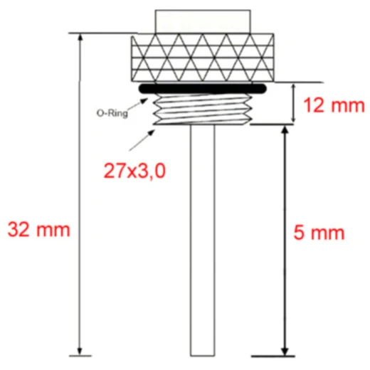 Öltemperatur Direktmesser für Motorräder JMP 27X3MM_1