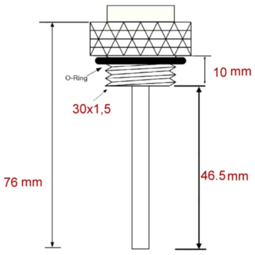 Öltemperatur Direktmesser JMP 30X1. 5 mm Alternative: 7090056 p
