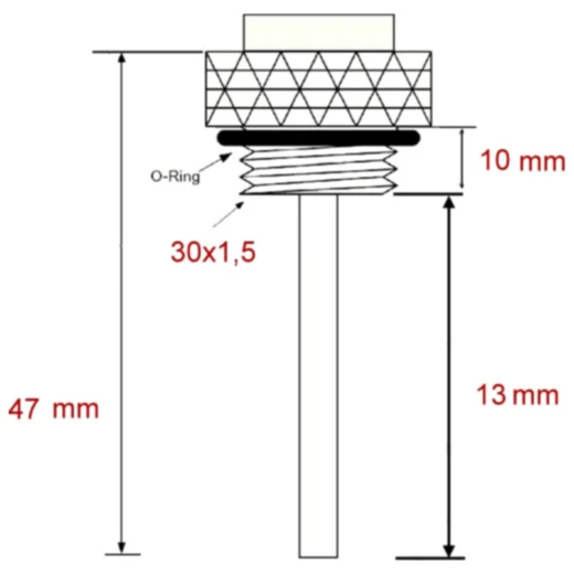Öltemperatur Direktmesser JMP 30X1. 5 mm Alternative: 7090086 p