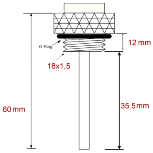 Öltemperatur Direktmesser JMP 18X1. 5 mm Alternative: 7090059 p