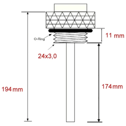 Öltemperatur Direktmesser JMP 24X3MM passend für: BMW F (800, 6