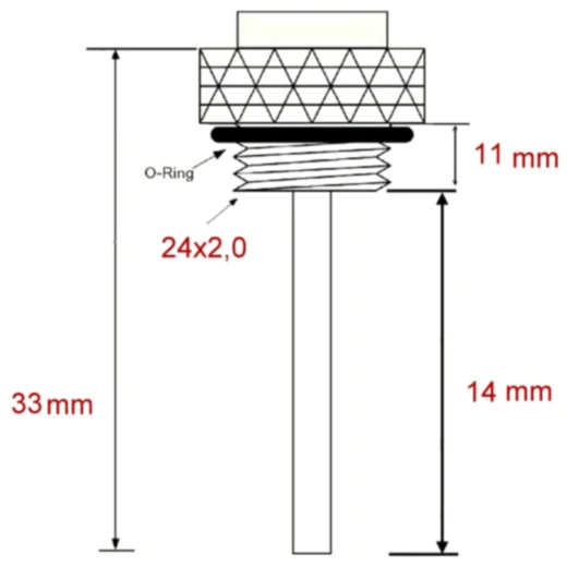 Öltemperatur Direktmesser JMP 24X2MM Alternative: 7090064 passe