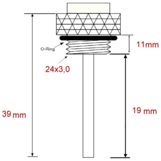 Öltemperatur Direktmesser JMP 24X3MM passend für: Honda CB, Hus