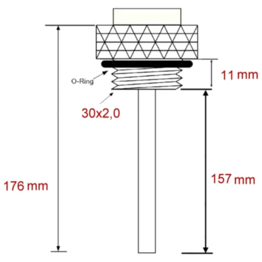 Öltemperatur Direktmesser JMP 30X2MM passend für: Honda NX, XL_1