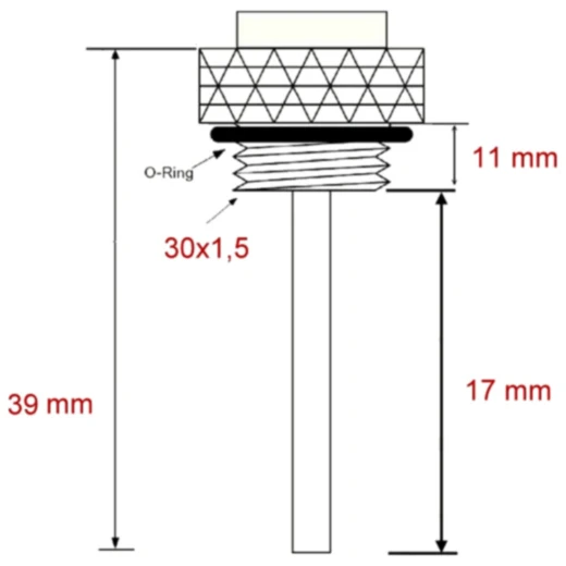Öltemperatur Direktmesser JMP 30X1. 5 mm Alternative: 7090077 p