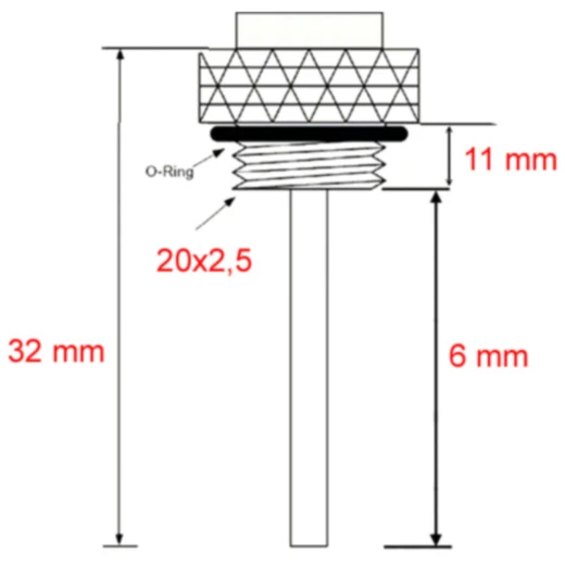 Öltemperatur Direktmesser JMP 20X2. 5 mm passend für: Honda XL,