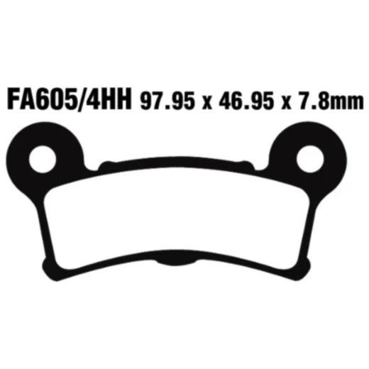 Bremsklotz Semi-Sinter V EBC für Cruiser und Touring Bikes 7320102