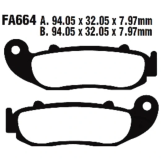 Bremsklotz Sinter R EBC passend für: SWM Silver Vase, Gran Turismo, Six Days