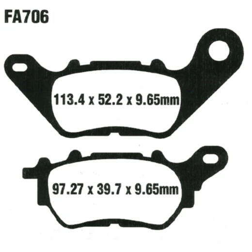 Bremsklotz Carbon Scooter EBC passend für: Yamaha CZD, YP, MWD