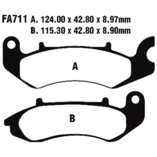 Bremsklotz Semi - Sinter V EBC passend für: Benelli TNT, Lexmoto Tempest