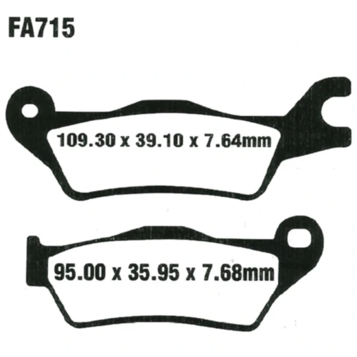 Bremsklotz Semi - Sinter V EBC passend für: Suzuki GSX - R, GSX - S, UH