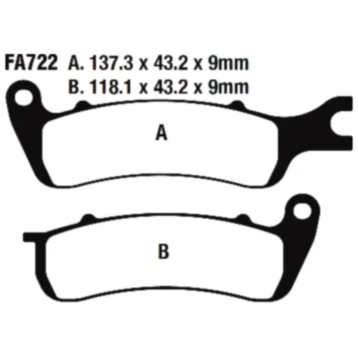 Bremsklotz Standard EBC passend für: AJS Tempest, Cadwell, Clubman, Lexmoto Viper