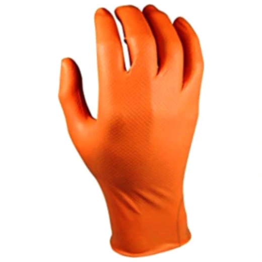 Einmalhandschuhe Grippaz NBR orange Größe M, 50 Stück_0