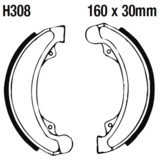 Bremsbacken ohne Feder EBC passend für: Honda CB, SL