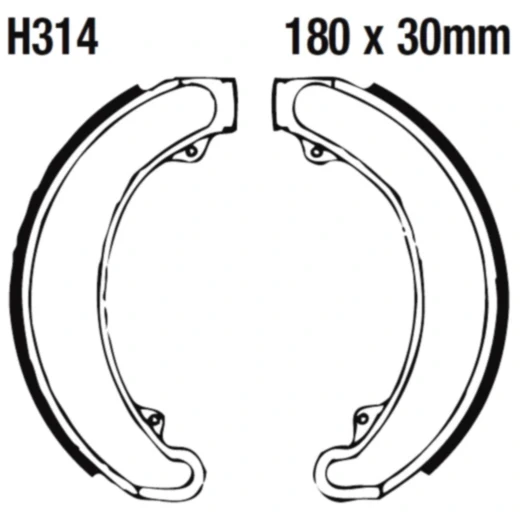 Bremsbacken mit Feder EBC passend für: Honda CB, CL, SL