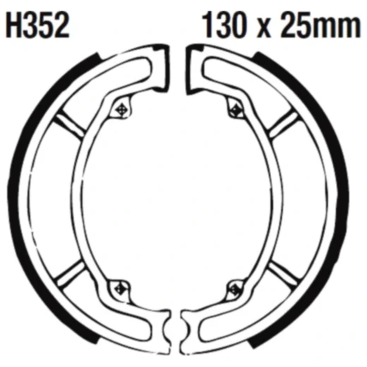 Bremsbacken mit Feder EBC passend für: Honda SH, NSC, PCX