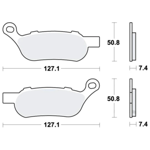 Bremsbeläge PC TRW für Custombikes und Cruiser