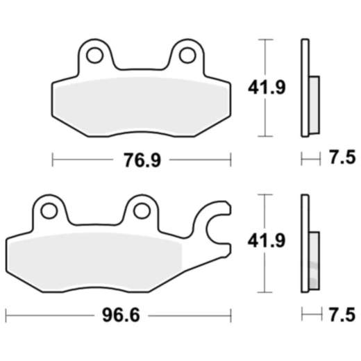 Bremsklotz Sinter TRQ TRW Alternative: 7370200 passend für: Kawasaki Ninja, Z